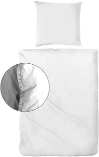 Enrico Coss Bettwäsche Stonewashed|135x200 cm + 80x80 cm| weiss