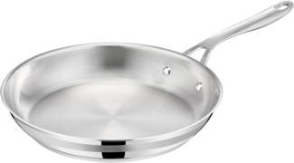Jamie Oliver by Tefal Cook Smart Bratpfanne 28cm, unbeschichteter Edelstahl, induktionsgeeignet, Thermo-Fusion Boden, recycelbar, genieteter Griff, Edelstahl, E3110655