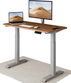 Höhenverstellbarer Schreibtisch (120x60 cm) - Sitz- & Stehpult mit Ladebuchsen - Schreibtisch Höhenverstellbar Elektrisch Touchscreen & Stahlfüßen - Schreibtisch Höhenverstellbar von Desktronic