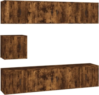 vidaXL 7-tlg. TV-Schrank-Set Räuchereiche Holzwerkstoff 3188667