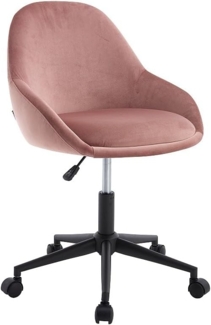 Vente-unique - Bürostuhl höhenverstellbar - Samt - Rosa - NAODY