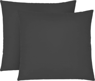biberna Feinjersey-Kopfkissenbezug 0077144, titanium, 2 x 80 x 80 cm
