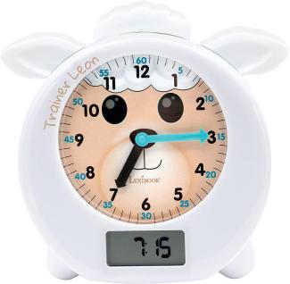 Lexibook RLT101DE Trainer Leon EIN Begleiter zum Einschlafen, Nachtlicht-und Dämmerungs-Simulator, Geschichtenerzähler, Netzadapter (im Lieferumfang enthalten), weiß