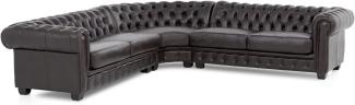 Ecksofa Chesterfield III braun