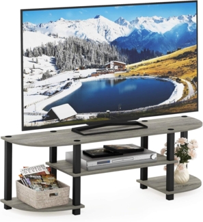 Furinno TV-Regal mit 4 Ablageflächen, holz, French Oak Grey, 34. 04x120. 02x40. 39 cm