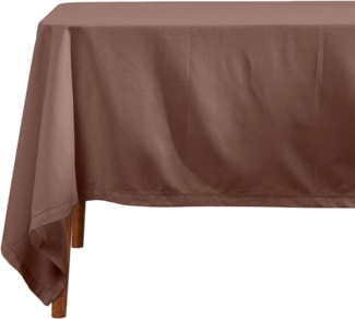 Homescapes Tischdecke Tischdecke braun – 137x137 cm, 100% Baumwolle (1-tlg)