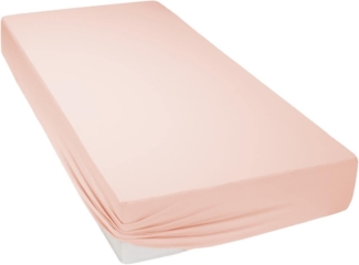 Bauer Jersey Spannbettlaken, 100x200 cm,,Fb. 49 apricot