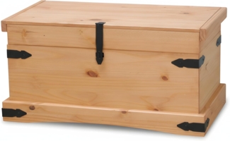 Aufbewahrungs Truhe New Mexico Mexiko massiv Kiefer Holzkiste Box gelaugt