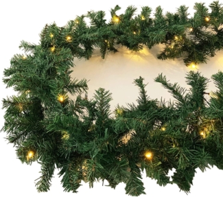 LED Tannengirlande Girlande Weihnachtsbeleuchtung 270cm Batterie