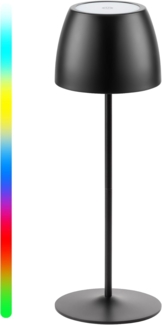 Tomons LED Außen-Tischleuchte dimmbare kabellose Touch-Tischlampe, wiederaufladbar, 3000-6500K, 4 RGB-Modi, IP54