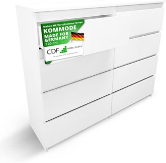 ibonto Hochkommode Kommode Groß, Stilvoll & Praktisch mit 8 Schubladen Hochwertig