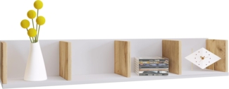 VCM Wandregal Honsa 919407 Weiß / Honig-Eiche H. 15 x B. 97 x T. 17 cm