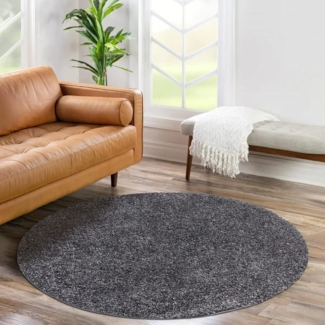 Carpet City Hochflor-Teppich City Shaggy, rund, Höhe: 30 mm, Teppich Langflor, Uni, Shaggy, flauschig-weich