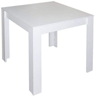 Esstisch Pit 0566 80x80 weiss matt 80 x 75 x 80 cm (B/H/T)