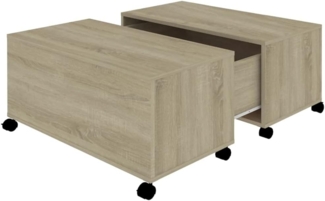 vidaXL Couchtisch Sonoma-Eiche 75x75x38 cm Holzwerkstoff 806870