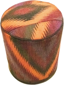 Sonderform,XS / 80 cm Ø Rund & kleiner,Mehrfarbig,Patchwork,Schurwolle,Afghanistan