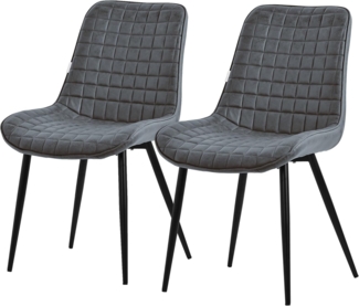 ML-DESIGN Stuhl Esszimmerstühle mit Rückenlehne moderne Design Lounge Küchenstühle (2 St), Polsterstuhl Esstischstühle 2er Set Küchenstuhl PU-Leder