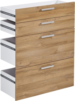 FMD Möbel - CALVIA 14 - 2 Schubkästen, 2 Auszüge - melaminharzbeschichtete Spanplatte - Alteiche Nb - 84 x 106 x 34,5 cm