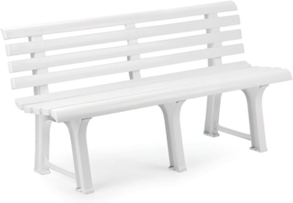 Markenartikel Gartenbank 3-Sitzer weiß 145 x 49 x 74