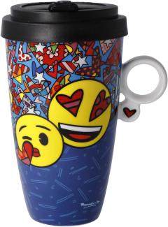 Goebel Mug to Go emoji by Britto - I Love You, Trinkbecher, Kaffeebecher, Fine Bone China, Bunt, 500 ml, 66460371