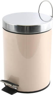 MSV Kosmetikeimer "Beige" Mülleimer Treteimer Abfalleimer - 3 Liter – mit herausnehmbaren Inneneimer
