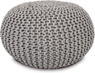 Amagohome Sitzhocker Strickhocker XXL Pouf Ø55 H37cm Bodenkissen Sitzpouf Baumwolle nachhal