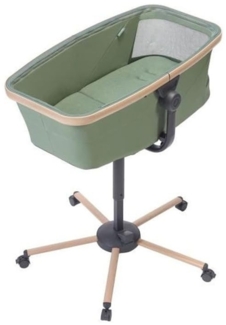 Maxi-Cosi Alba All in 1 Stubenwagen, Einfacher Wechsel zwischen Stubenwagen, Liegewagen und Hochstuhl, 100% recycelte Stoffe, 0 Monate - 3 Jahre alt (15kg), Grey Mist