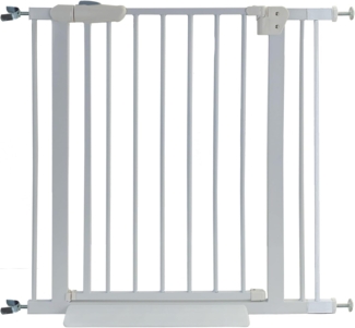 Treppenschutzgitter Absperrgitter weiß ohne Bohren für Sprossen + Rampe 81-92cm