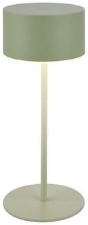 BRILONER - LED Tischlampe kabellos IP44 mit Lichtkante, Touch, dimmbar, Akku Tischleuchte, Nachttischlampe, Leselampe, LED Lampe, Outdoor, Touchlampe, Tischlampe Akku, 8x19 cm (DxH), Salbeigrün