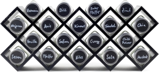 Hanseküche Gewürzregal Gewürzregal aus Holz – FSC®-zertifiziert, Komplettset inkl. Gläser und Streuaufsatz 1-tlg, Komplettset aus nachhaltigem und zertifiziertem Bambusholz