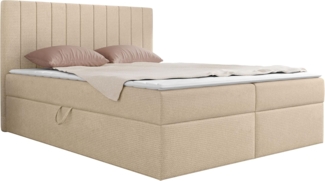 Boxspringbett Estnik (Farbe: Lima 46, Größe: 160x200)