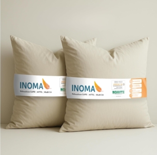 INOMA Federkopfkissen INOMA Wellness-Kissen CAPRI – 80x80 cm - Made in Germany, Füllung: 90% Federn - 10% Daunen, Spar-Set, 2-tlg, 80x80 cm, allergikerfreundlich, made in Germany