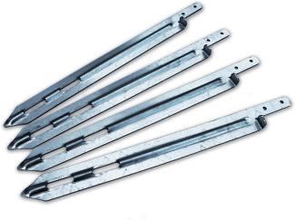 Exit Metall Anker für Spielgeräte 4er Set | Silber | 38 cm