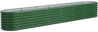 vidaXL Hochbeet Verzinkter Stahl 260x40x36 cm Grün 318878