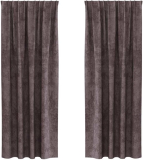 vidaXL Vorhang mit Vorhängen 2 pcs Braun 245 x 140 cm Samt 4107696