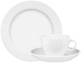 Set Cappuccinotasse mit Untertasse 0,22ltr. 15cm 1131 Aktion VIP. COLLECTION WEISS UNI 3 Seltmann