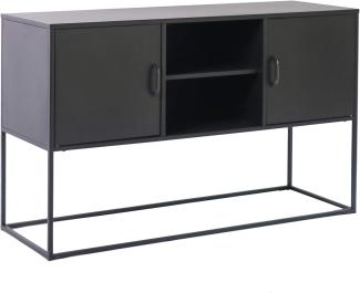 Homexperts 'RICH' Sideboard, 2 trg, Metall - Stahl schwarz, B 120 x H 75 x T 40 cm