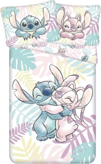 Sarcia. eu Kinderbettwäsche DISNEY Stitch Angel Bettwäsche, 100% Baumwolle, 140x200+60x80 cm