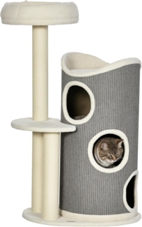 PawHut Kratzbaum mit Katzenbett u. Kratztonne für Katzen, BxTxH: 60 x 44,5 x 109 cm