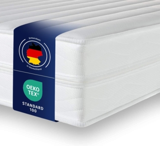 Träumegut24 ergonomische 7-Zonen Matratze | Größe + Höhe wählbar | Härtegrad H2 & H3 | Kaltschaummatratze | Öko-Tex Zertifiziert | Rollmatratze (140x200 cm, Höhe 15 cm)