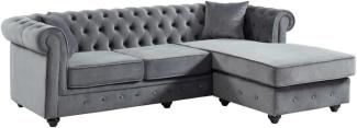 Chesterfield Ecksofa Samt TOLEDO