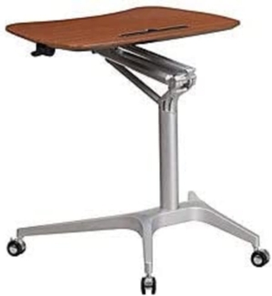 Flash Furniture Laptoptisch – Erhöhter Computertisch zum Sitzen und Stehen – Kompakter Stehtisch im modernen Design – Schwarz