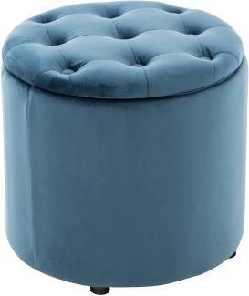 Sitzhocker Pantin Samt blau