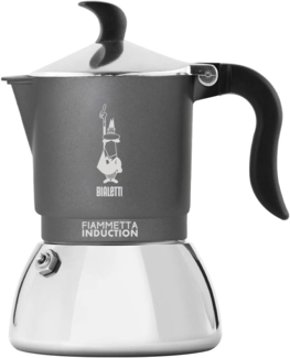 Bialetti Fiammetta Induktions-Kaffeemaschine 2 Tassen grau