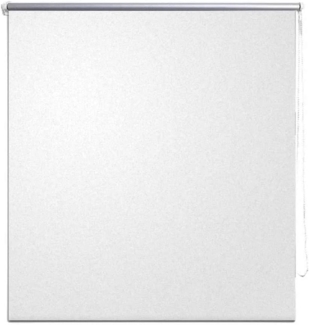 vidaXL Verdunklungsrollo Seitenzug Rollo Klemmrollo Klemmfix Kette, Weiß, 120x175 cm