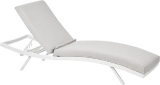 Gartenliege Metall Hellgrau AMELIA