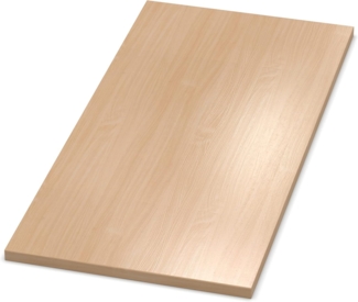 Dekor Spanplatte 19mm Tischplatte Buche mit ABS Kante Umleimer - Größe 90 x 140 cm - Höhe 1,9 cm - Farbe Buche Hell