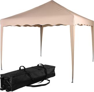 INSTENT® Pavillon "BASIC" 3x3,Trolley, Stahl, champagner