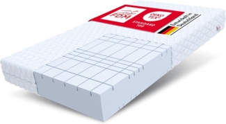 FDM Pearl Matratze 80x200 cm Kaltschaummatratze Höhe 20 cm Härtegrad H4 7-Liegezonen Öko-Tex Allergikergeeignet Bezug Waschbar HR-Schaum