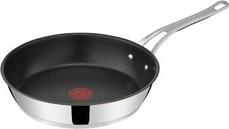 Jamie Oliver by Tefal Cook's Classics Bratpfanne 28 cm, Antihaftversiegelung, Induktionstauglich, Backofenfest, Edelstahl, Genieteter Griff, E3060635